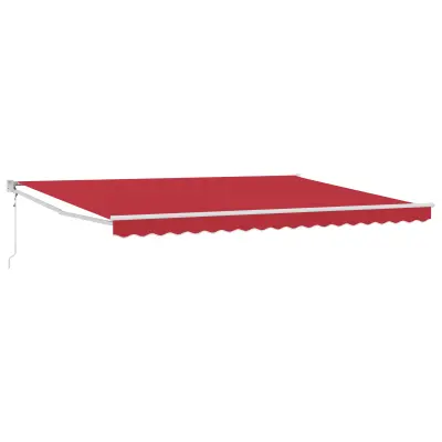 vidaXL Samodejna Retraktibilna Tenda Rdeča 450x300 cm