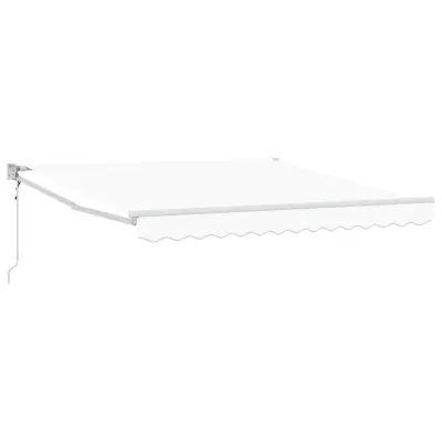 vidaXL avtomatska retraktibilna tenda bela 350x250 cm