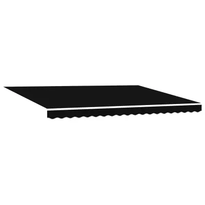 vidaXL ročna retraktibilna tenda črna 450x350 cm