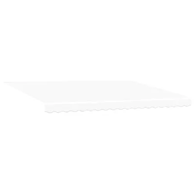 vidaXL ročna retraktibilna terasa z LED bela 450x350 cm