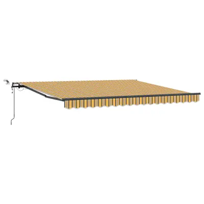 vidaXL Avtomatska Retraktibilna Tendica z LED večbarvno črto 400x300 cm
