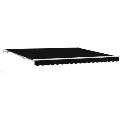 vidaXL Ročna Retraktibilna Tendica Črna 400x300 cm