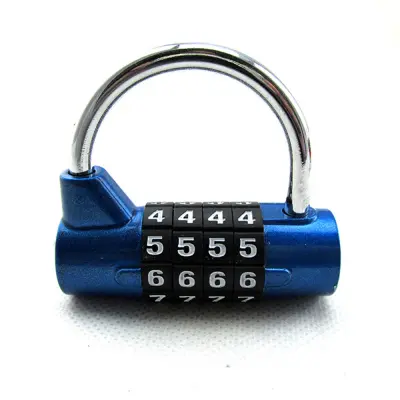 4-mestna U-oblika kombinacijska ključavnica za omarice v telovadnici Blue