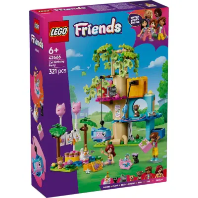 LEGO Friends 42666 Mačja rojstnodnevna zabava in hiša na drevesu