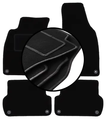 Komplet velurnih preprog za: Audi A4 B6 limuzina, karavan, avant (2001-2004)