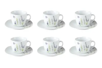 ALPEKSHOME, SIVKA, SKODELICE ZA KAVO, 180 ML, 6 KOS