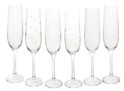 CRYSTALEX, ELEMENTS, KOZARCI ZA penino, 190 ML, 6 KOS