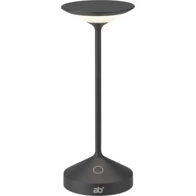 ABERT, LUČ NAMIZNA TEMPO 22cm SIVA, 1 KOS