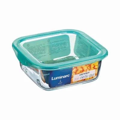 LUMINARC, KEEP'N BOX LAGON, STEKLENA DOZA KVADRATNA, 1220 ML, 1 KOS