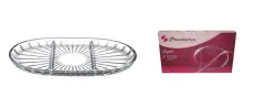 PASABAHCE, ELEGANT, PLADENJ OVALNI S PREKATI, 28 CM x 16 CM, 1 KOS