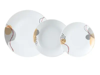 ALPEKSHOME, JEDILNI SERVIS LUNA, 18 DELNI SET KROŽNIKOV