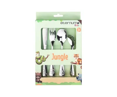 ETERNUM, OTROŠKI JEDILNI PRIBOR JUNGLE, 4 DELNI SET