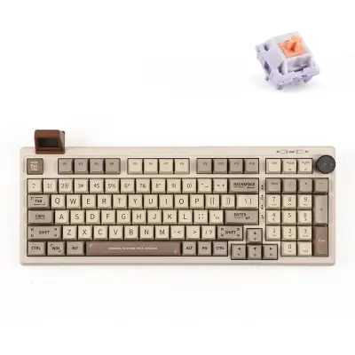 Epomaker RT100 95% Retro Mehanska Tipkovnica Bela / Epomaker Wisteria Tactile Switch
