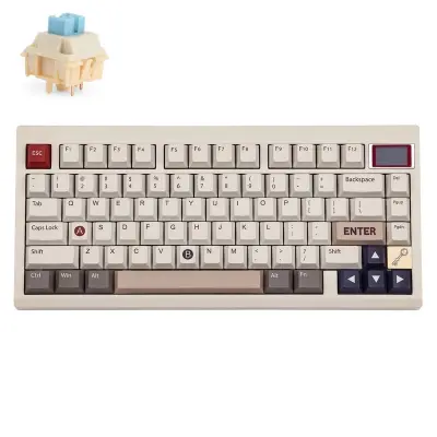 Epomaker TH80 Pro V2 VIA Programabilna Brezžična Igralna Tipkovnica Bela / Budgerigar Switch