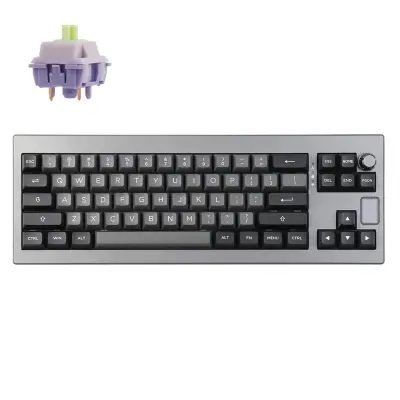 Epomaker Shadow-X Brezžična tipkovnica Črna Srebrna / Hot Swap / Epomaker Wisteria (Linear) Switch