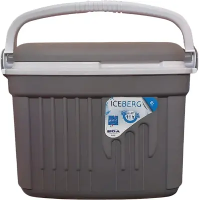 Hladilna torba ICEBERG  8L, trda, siva, hladilni vložek 2x200g