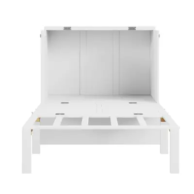 Zložljiva postelja 90x200 cm iz lesa - z letvenim dnom - bela