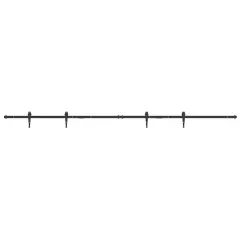 vidaXL Komplet drsnih vrat omarice 244 cm ogljikovo jeklo