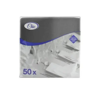 Servieti / Airlaid / 40x40cm / črna / 50kos