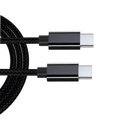2 paketa kablov USB-C dolžine 1 meter - prenos podatkov s hitrim polnjenjem Black