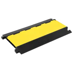 vidaXL Pohodna zaščita za kable s 5 kanali 90 cm guma