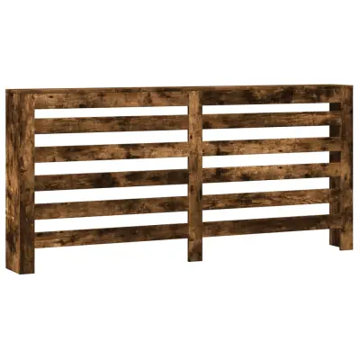 vidaXL Pokrov za radiator dimljen hrast 175x20x82 cm inženirski les
