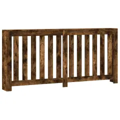 vidaXL Pokrov za radiator dimljen hrast 175x20x82 cm inženirski les