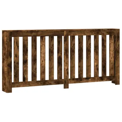 vidaXL Pokrov za radiator dimljen hrast 175x20x82 cm inženirski les