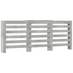 vidaXL Pokrov za radiator betonsko siv 205x21,5x83,5 cm inženirski les