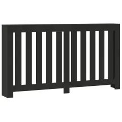 vidaXL Pokrov za radiator črn 149x20x82 cm inženirski les
