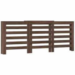 vidaXL Pokrov za radiator rjav hrast 205x21,5x83,5 cm inženirski les