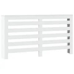 vidaXL Pokrov za radiator bel 149x20x82 cm inženirski les