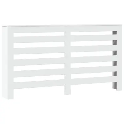 vidaXL Pokrov za radiator bel 149x20x82 cm inženirski les