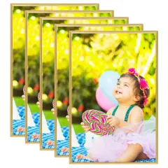 vidaXL Foto okvirji 5 kosov stenski zlati 70x90 cm MDF