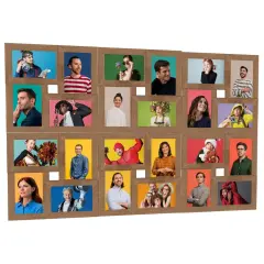 vidaXL Foto okvir za 24x(10x15 cm) fotografij svetlo rjav MDF