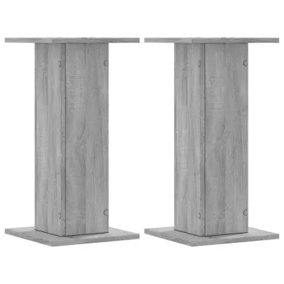 vidaXL Stojalo za zvočnike 2 kosa siva sonoma 30x30x60 cm inž. les