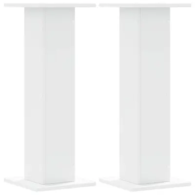 vidaXL Stojalo za zvočnike 2 kosa belo 30x30x80 cm inženirski les