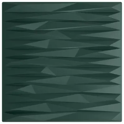 vidaXL Stenski paneli 12 kosov zeleni 50x50 cm XPS 3 m² kamen