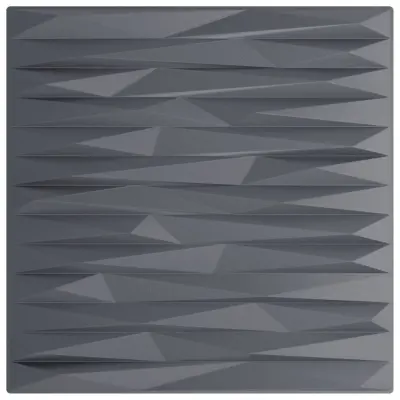 vidaXL Stenski paneli 48 kosov sivi 50x50 cm XPS 12 m² kamen