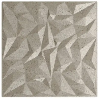 vidaXL Stenski paneli 12 kosov beton 50x50 cm XPS 3 m² ametist