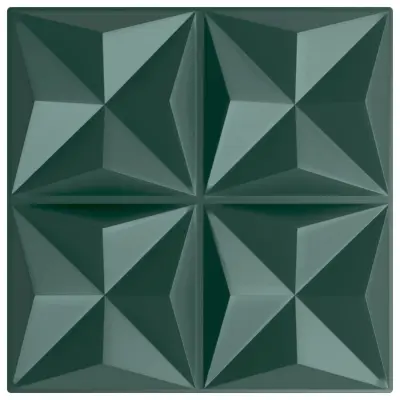 vidaXL Stenski paneli 24 kosov zeleni 50x50 cm XPS 6 m² origami