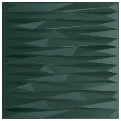 vidaXL Stenski paneli 48 kosov zeleni 50x50 cm XPS 12 m² kamen