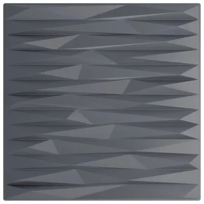 vidaXL Stenski paneli 12 kosov sivi 50x50 cm XPS 3 m² kamen