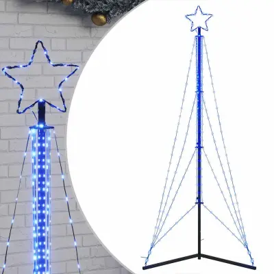 vidaXL LED božično drevo 483 LED modra 240 cm