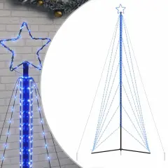 vidaXL LED božično drevo 861 LED modra 478 cm