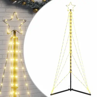 vidaXL LED božično drevo 363 LED tople bele 182 cm
