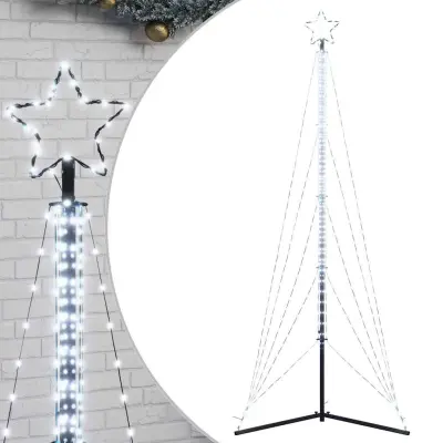 vidaXL LED božično drevo 525 LED hladno bele 302 cm