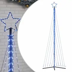 vidaXL LED božično drevo 495 LED modra 300,5 cm