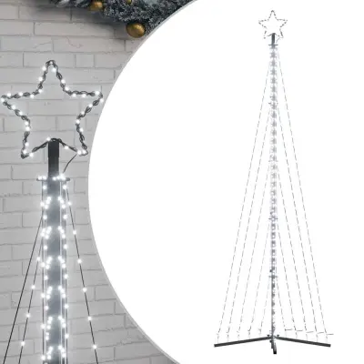 vidaXL LED božično drevo 495 LED hladno bele 300,5 cm