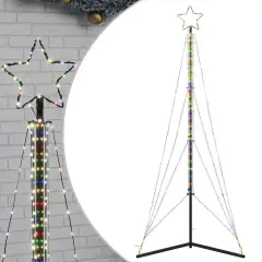 vidaXL LED božično drevo 483 LED barvita 240 cm